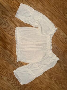Maurice’s White Off-Shoulder Peasant Top